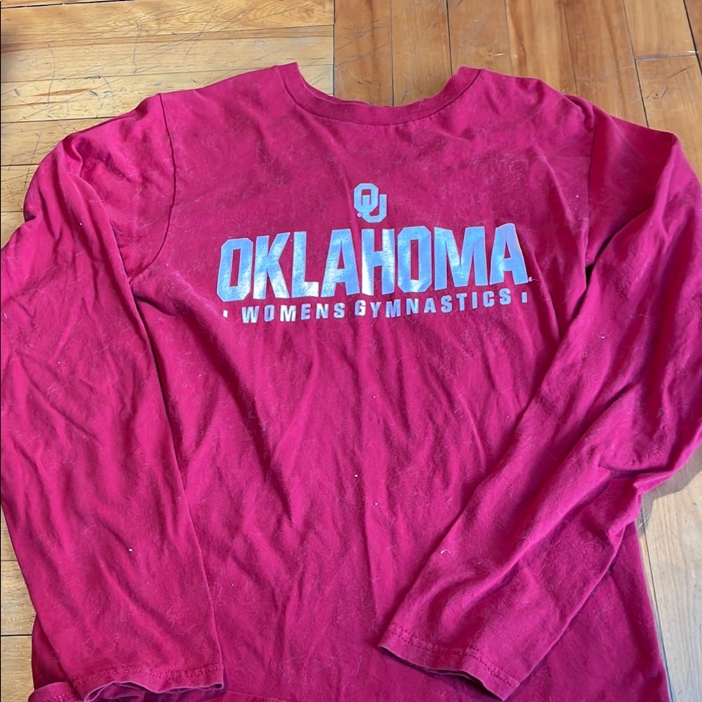 Oklahoma Women's Gymnastics Red Long Sleeve Shirt